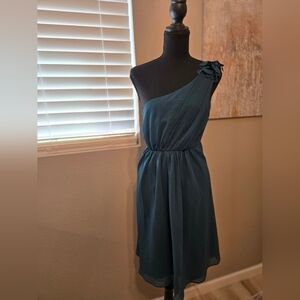 David's Bridal Deep Blue Gown